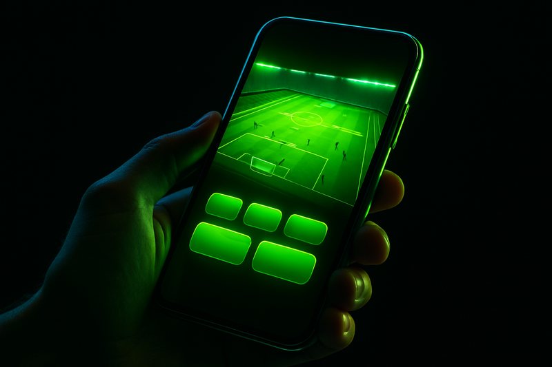 Telefonda canlı futbol bahsi ekranı ve oran butonları